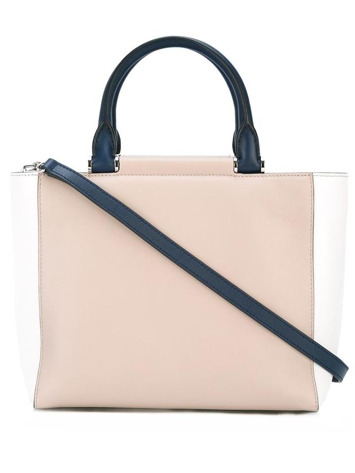 Max Mara Colour Block Tote, Women's, Nude/neutrals, Calf Leather/nylon/polyurethane
