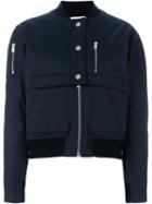 Courrèges Bomber Jacket, Women's, Size: 34, Blue, Cotton/acetate/cupro