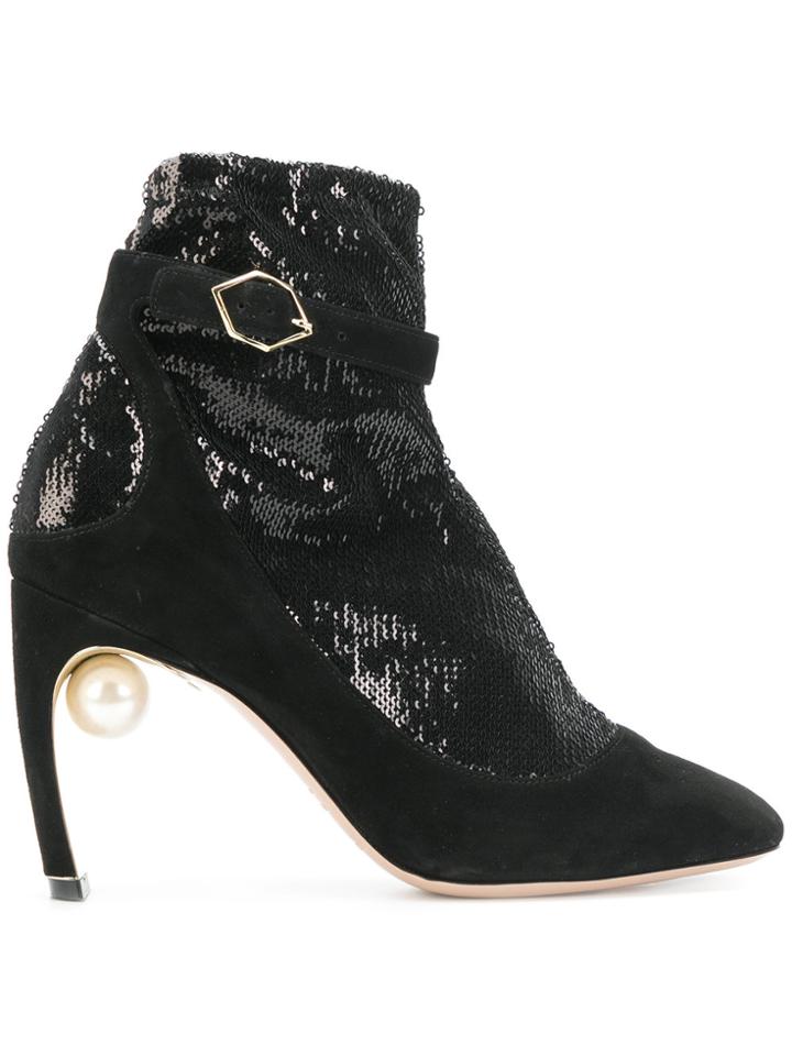 Nicholas Kirkwood Lola Pearl Sock Pumps - Black
