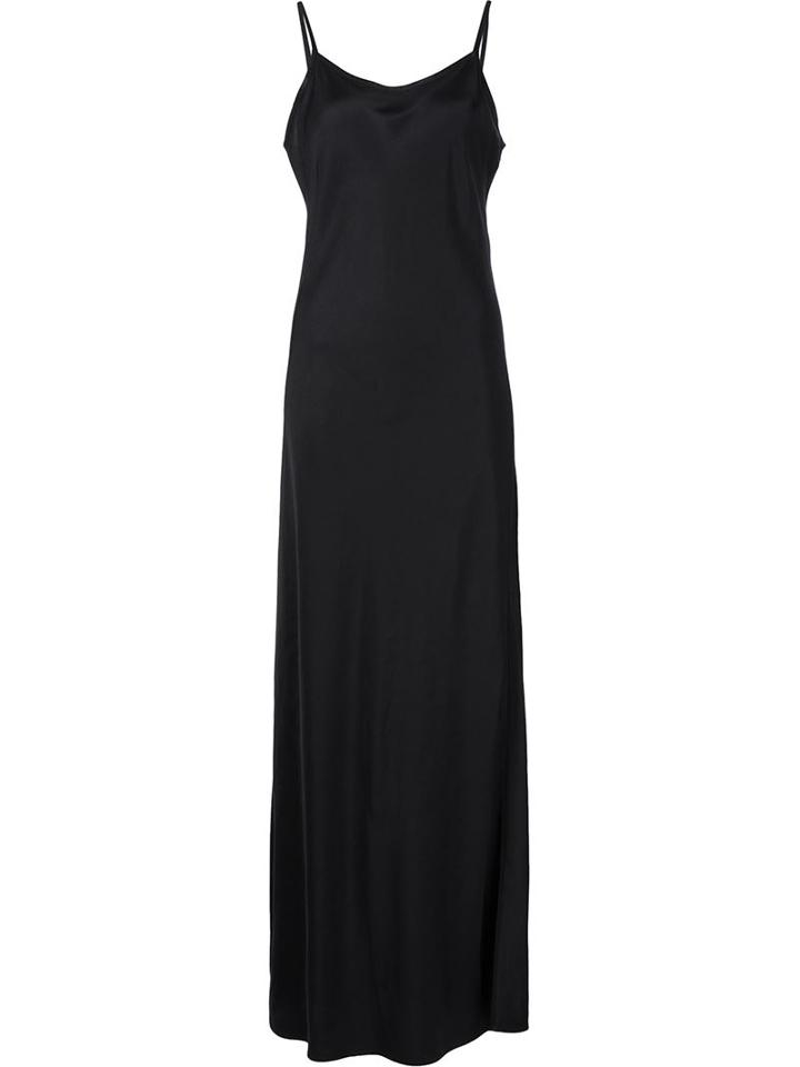 T By Alexander Wang Fitted Slip Dress, Women's, Size: 6, Black, Cupro/modal