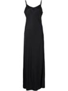 T By Alexander Wang Fitted Slip Dress, Women's, Size: 6, Black, Cupro/modal