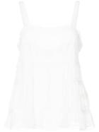 Lee Mathews Carly Sheer Muslin Cami Top - White