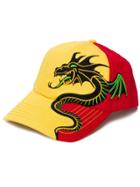 Perks And Mini Embroidered Dragon Baseball Cap - Yellow