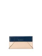 Marni Colour-block Logo Detail Wallet - Neutrals
