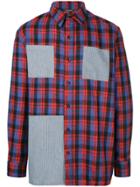 3.paradis Checked Patch Shirt - Red