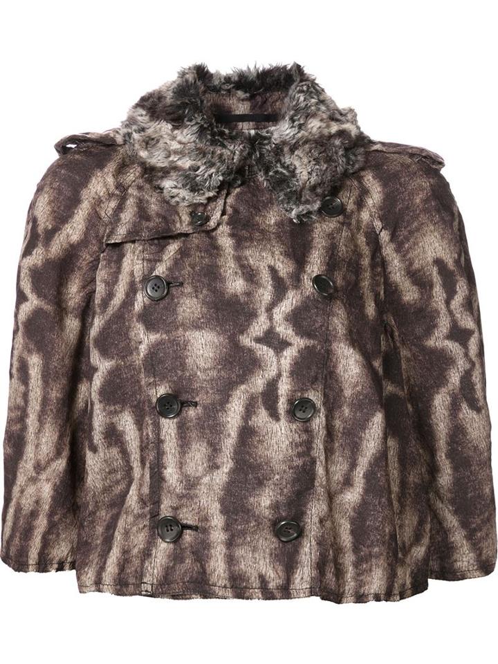Comme Des Garçons Faux Fur Cape Jacket