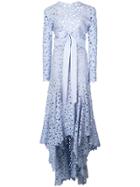 Oscar De La Renta Floral Lace Dress - Blue