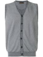 Altea Sleeveless Button Cardigan - Blue