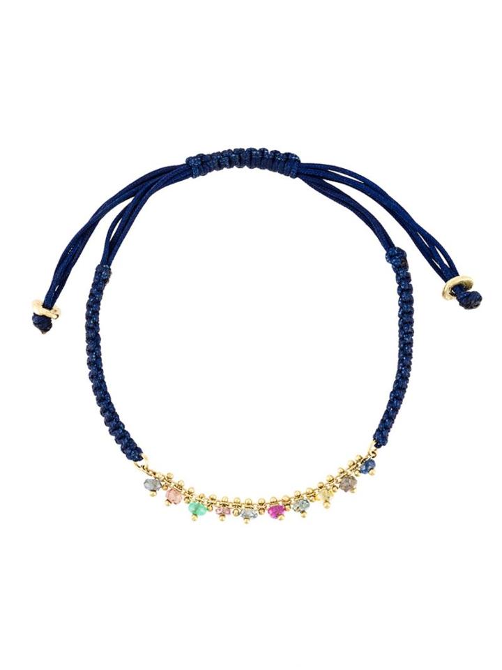 Natasha Collis 'precious' Diamond, Sapphire & Emerald Friendship Bracelet