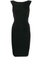 Hervé Léger Fitted Mini Dress - Black