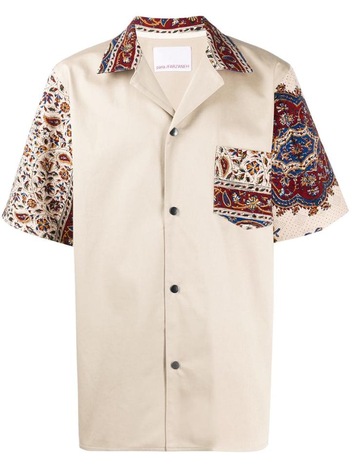 Paria Farzaneh Contrast Short-sleeve Shirt - Neutrals