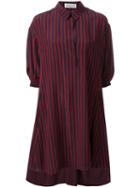 Sonia Rykiel Striped Shirt Dress, Women's, Size: 44, Blue, Silk