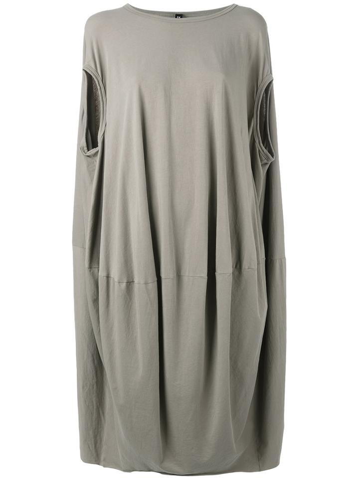 Rundholz Round Cut Dress, Women's, Size: Large, Grey, Cotton/spandex/elastane