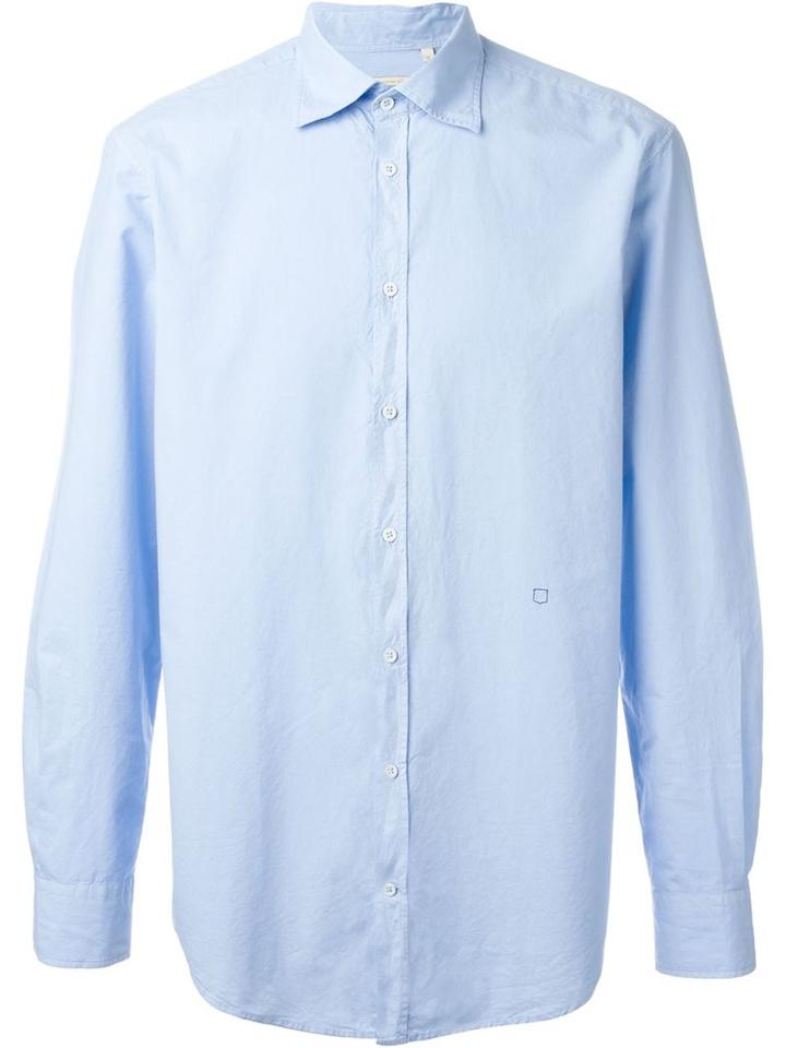 Massimo Alba Genova Shirt, Men's, Size: S, Blue, Cotton