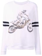 Zoe Karssen Motorcycle Print Sweatshirt - White