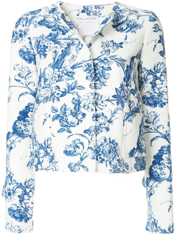 Oscar De La Renta Printed Jacket - White
