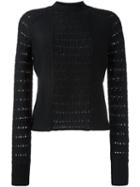Sonia By Sonia Rykiel Perforated Jumper, Women's, Size: Xl, Black, Acrylic/polyamide/spandex/elastane/wool