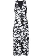 Yigal Azrouel Abstract Floral Dress, Women's, Size: 0, Black, Silk/viscose