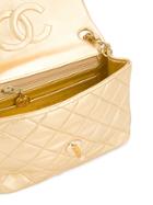 Chanel Vintage Metallic Quilted Shoulder Bag
