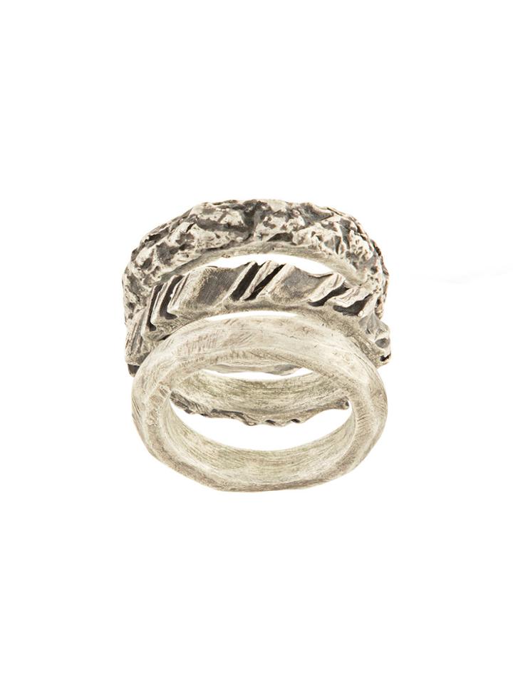 Holzpuppe Triple Embossed Ring - Metallic
