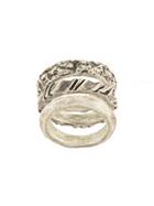 Holzpuppe Triple Embossed Ring - Metallic