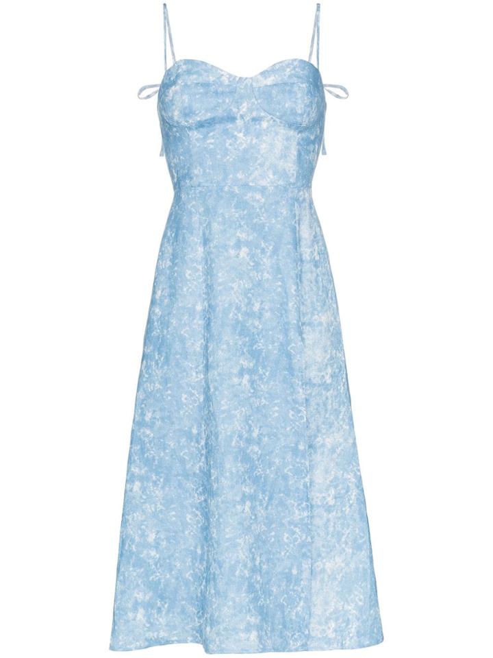 Reformation Nebraska Strappy Midi Dress - Blue