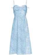 Reformation Nebraska Strappy Midi Dress - Blue