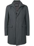 Herno High Neck Tailored Coat - Grey