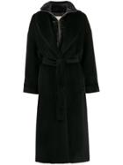 Herno Layered Belted Coat - Black