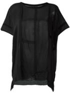 Atelier Suppan Chiffon Semi-sheer T-shirt, Women's, Size: 1, Black, Silk
