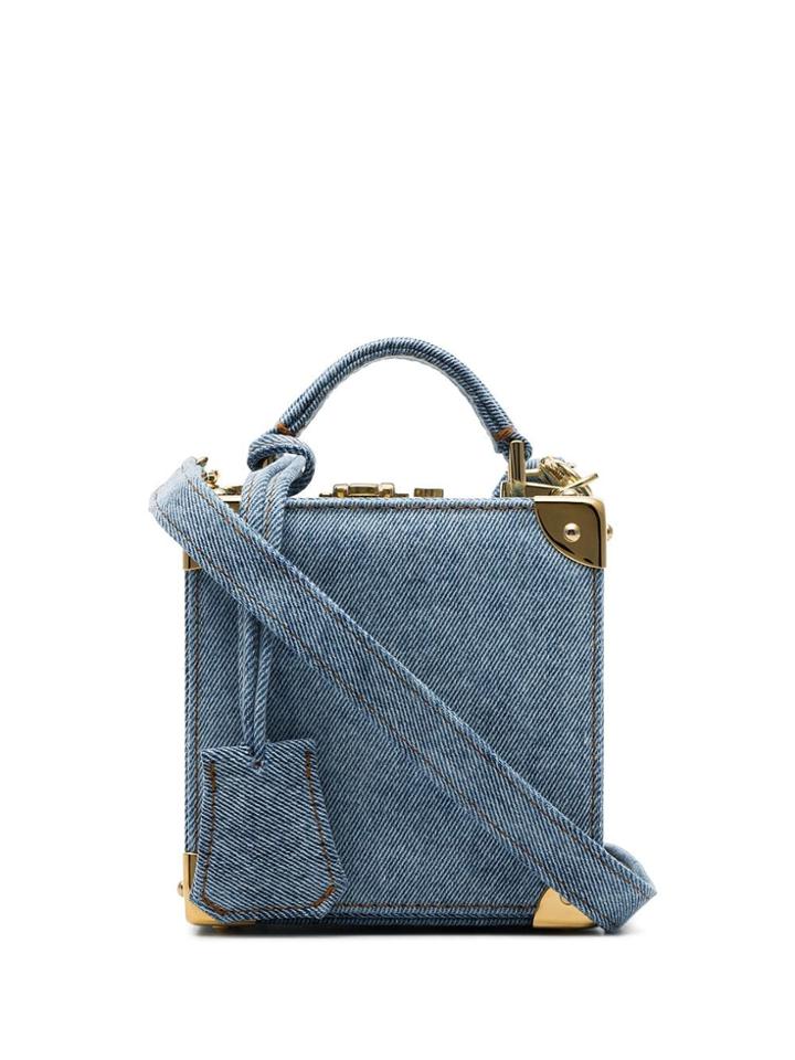 Natasha Zinko Blue Stonewashed-denim Box Bag