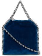 Stella Mccartney Velvet Falabella Crossbody Bag - Blue
