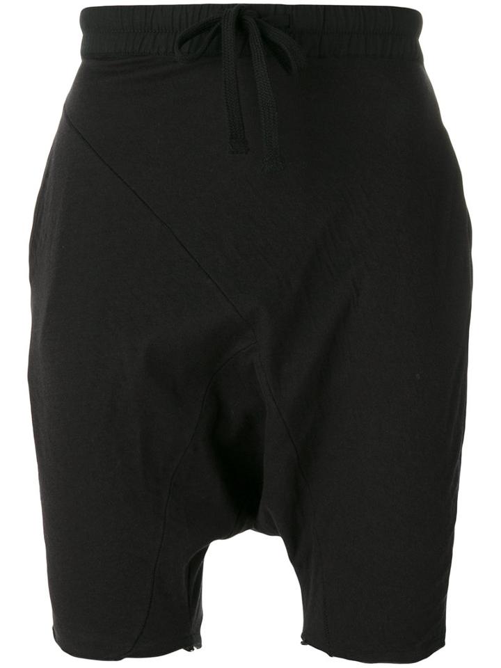 Thom Krom Drop-crotch Track Shorts, Men's, Size: Xl, Black, Cotton