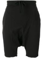 Thom Krom Drop-crotch Track Shorts, Men's, Size: Xl, Black, Cotton