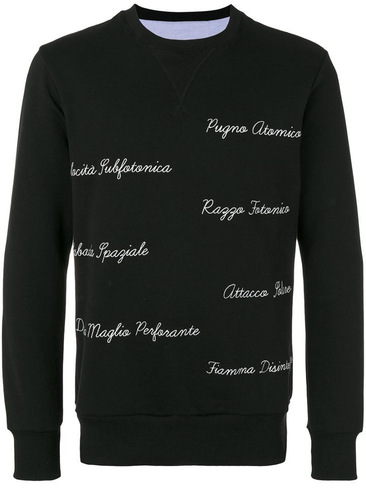 Lc23 - Embroidered Sweatshirt - Men - Cotton - L, Black, Cotton