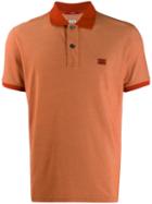 Cp Company Embroidered Logo Polo Shirt - Orange