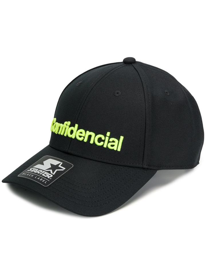Marcelo Burlon County Of Milan Confidencial Baseball Cap - Black