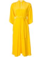 Tome Belt Midi Dress - Yellow & Orange
