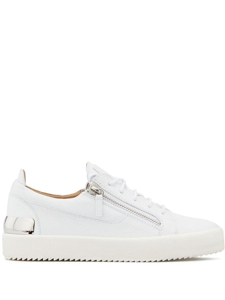 Giuseppe Zanotti Signature Plaque Sneakers - White