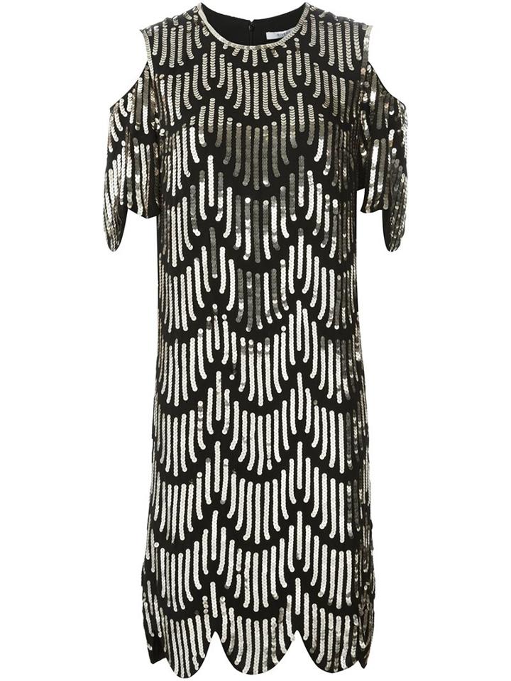 Givenchy Sequin Embellished Cocktail Dress, Women's, Size: 36, Black, Silk/sequin