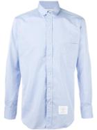 Thom Browne Chest Pocket Slim-fit Shirt, Men's, Size: 1, Blue, Cotton