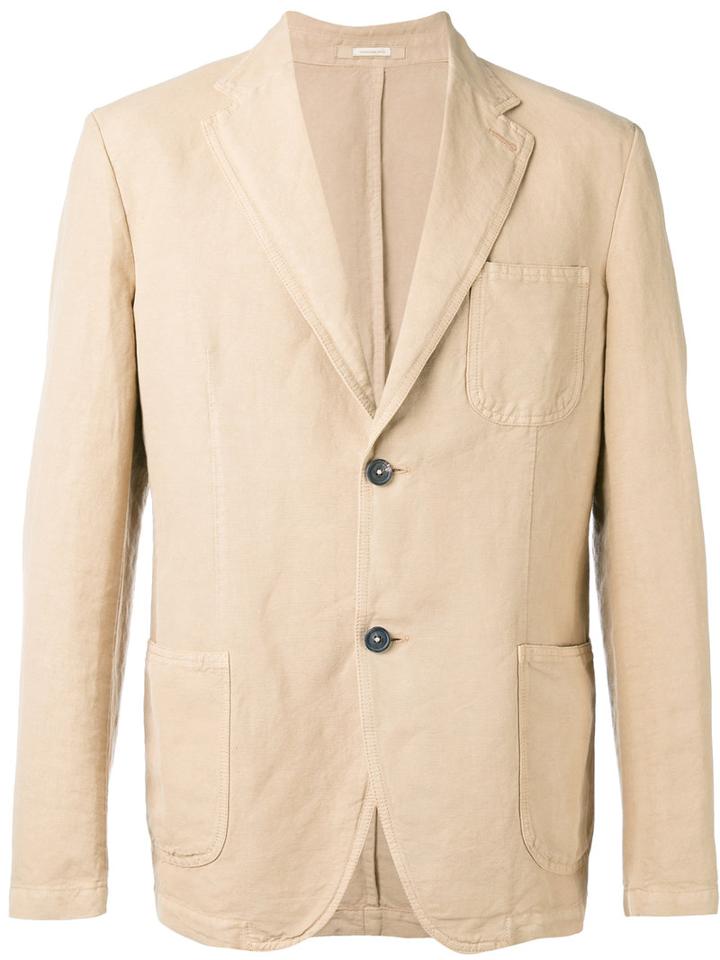 Massimo Alba - Classic Blazer - Men - Linen/flax/cotton - 48, Nude/neutrals, Linen/flax/cotton