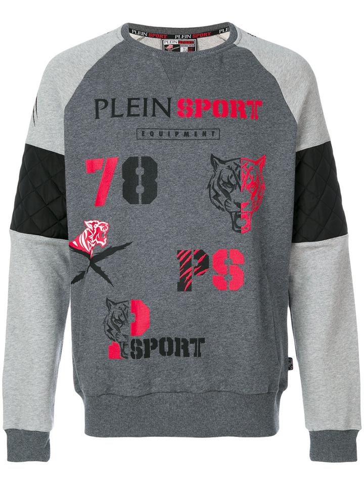 Plein Sport - Printed Sweatshirt - Men - Cotton/polyester - M, Grey, Cotton/polyester