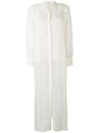 Brunello Cucinelli - Longline Shirt - Women - Silk - Xs, Nude/neutrals, Silk