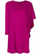 Alberta Ferretti Draped Knitted Dress - Pink & Purple