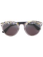 Dior Eyewear - Printed Brim Sunglasses - Women - Acetate/metal - 62, Black, Acetate/metal