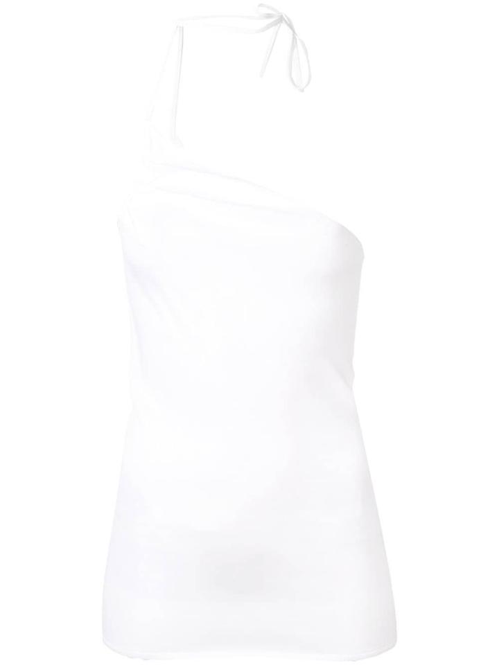 Jacquemus One Shoulder Tank Top - White
