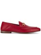 Gucci Red Brixton Horsebit Loafers