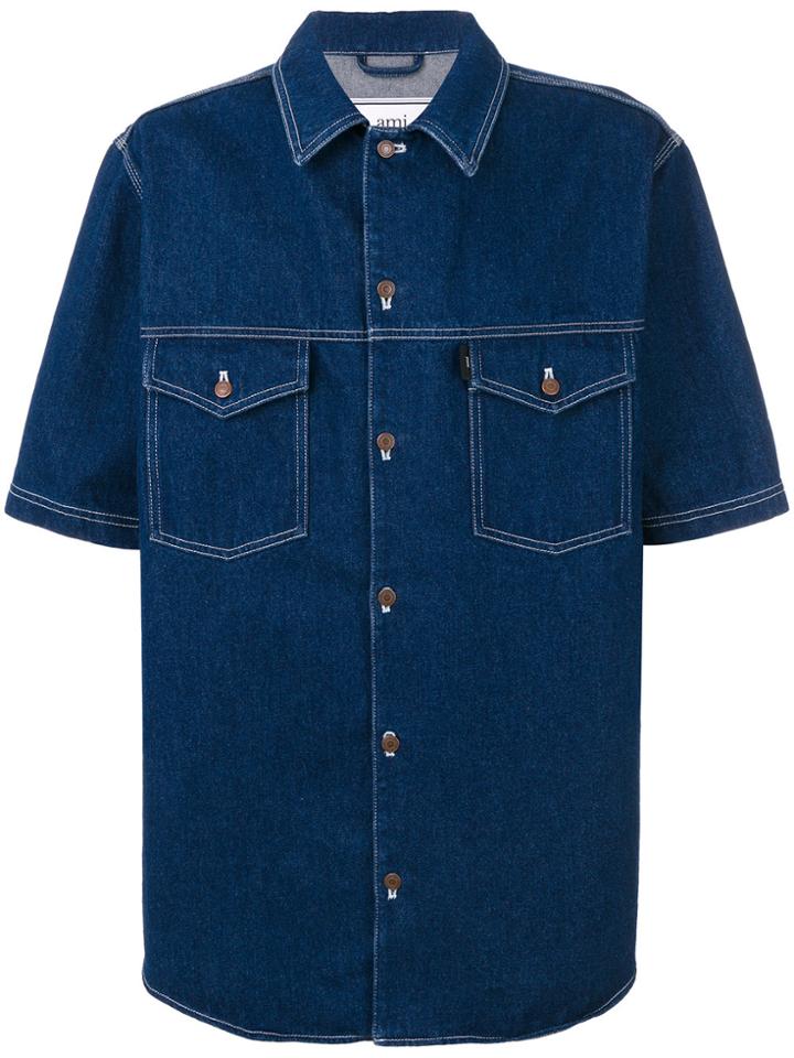 Ami Alexandre Mattiussi Oversized Denim Shirt - Blue