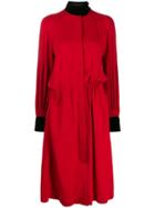 A.n.g.e.l.o. Vintage Cult 1970s Gathered Waist Long-sleeved Dress